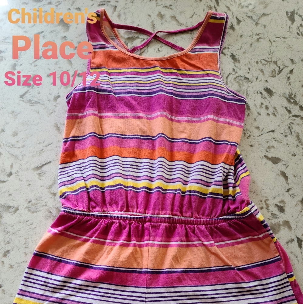 Girl's Striped Romper